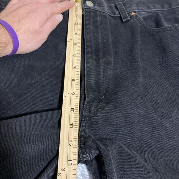 Levis Jeans 550 Mens 40x36 Relaxed Fit Jeans Black Denim Dark Wash Straight Leg - Picture 11 of 12